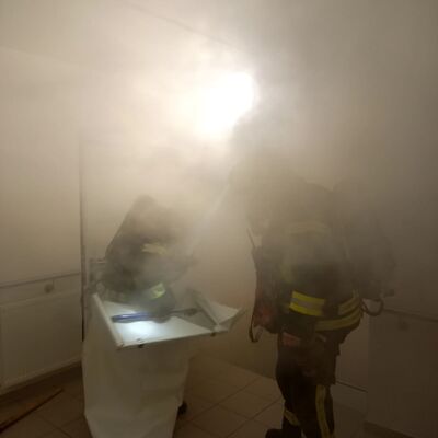 Brandschutzbung im AWO Familien- und Pflegezentrum