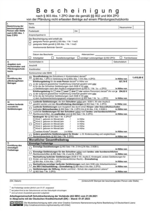 P-Kontobescheinigung