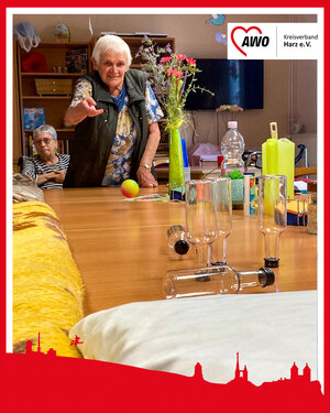 Tischkegeln in der AWO Tagespflege