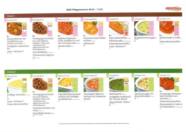 Men&uuml; Januar 05 bis 11