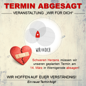 Termin-Absage "Wir f&uuml;r dich"