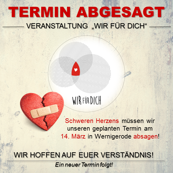 Termin-Absage "Wir f&uuml;r dich"
