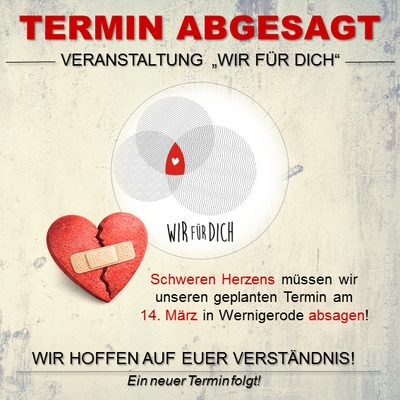 Termin-Absage "Wir f&uuml;r dich"
