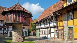 Historischer Sch&auml;fers Hof in Quedlinburg
