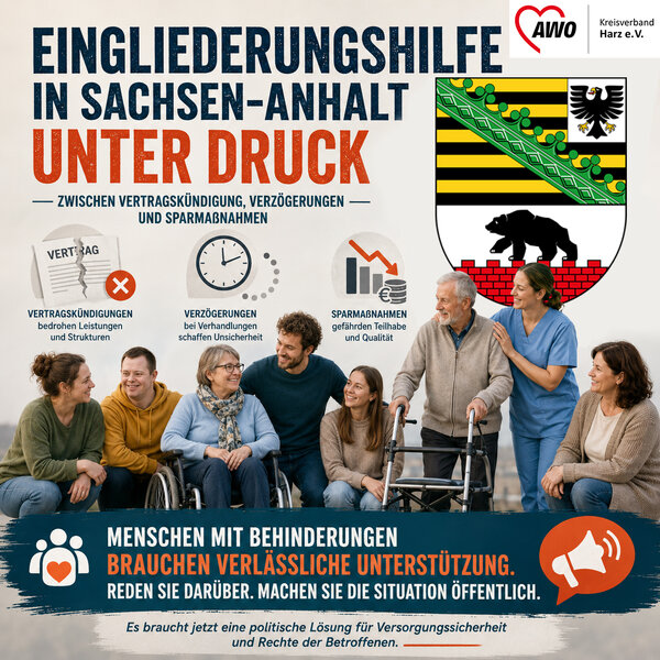 Ein Appell zur aktuelle Situation in Sachsen-Anhalt  Eingliederungshilfe zwischen Vertragsk&uuml;ndigung, Verz&ouml;gerungen und Sparma&szlig;nahmen