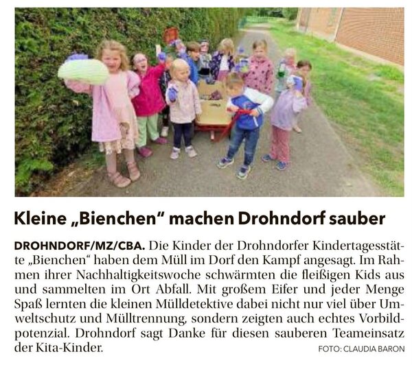 Kinder sammeln M&uuml;ll ein